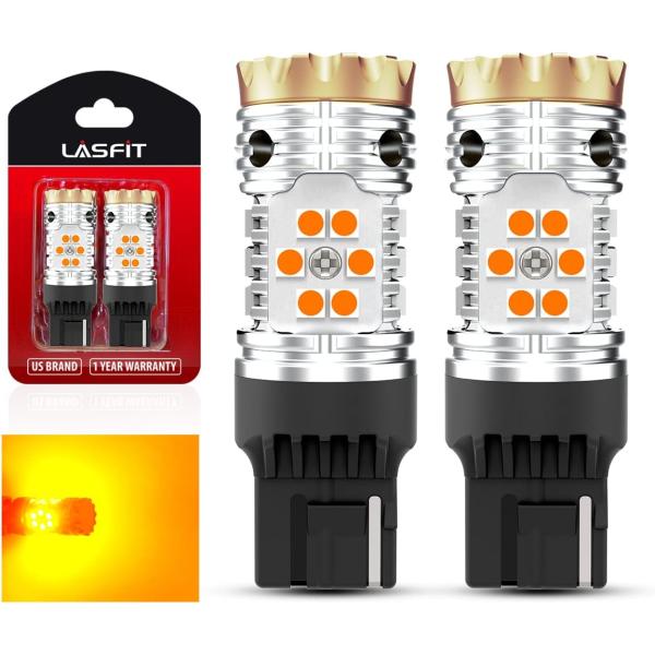 LASFIT 7440 LED電球 7440NA WY21W エラーフリー ハイフラ防止 アンバー ...
