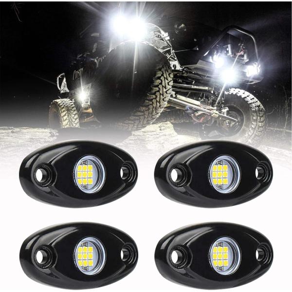 【並行輸入品】PSEQT 4ポッド RZR UTV LED ロックライト ホワイト アンダーグローラ...