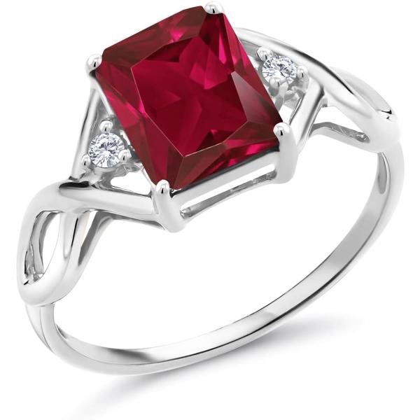 【並行輸入品】[Gem Stone King] 2.88カラット シンセティック ルビー 指輪 リン...