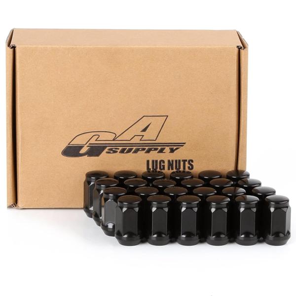 【並行輸入品】14x1.5 Black Lug Nuts  GAsupply Closed End ...