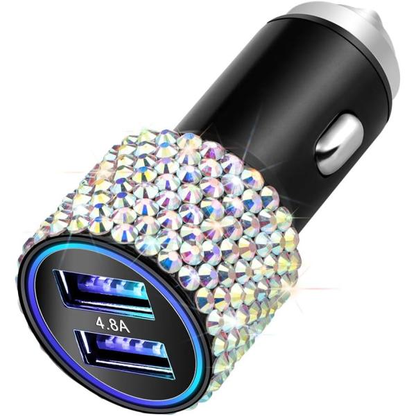 【並行輸入品】Otostar デュアルUSBカーチャージャー 4.8A出力 キラキラクリスタルダイヤ...