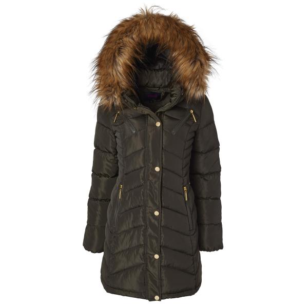 【並行輸入品】Sportoli レディース ロング キルトダウン 代替素材 フラシ天裏地 パファージ...