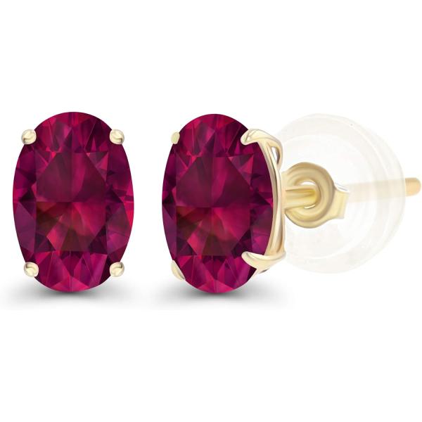 【並行輸入品】ソリッド14Kゴールドまたは14Kゴールドメッキ スターリングシルバー 7x5mm 楕...