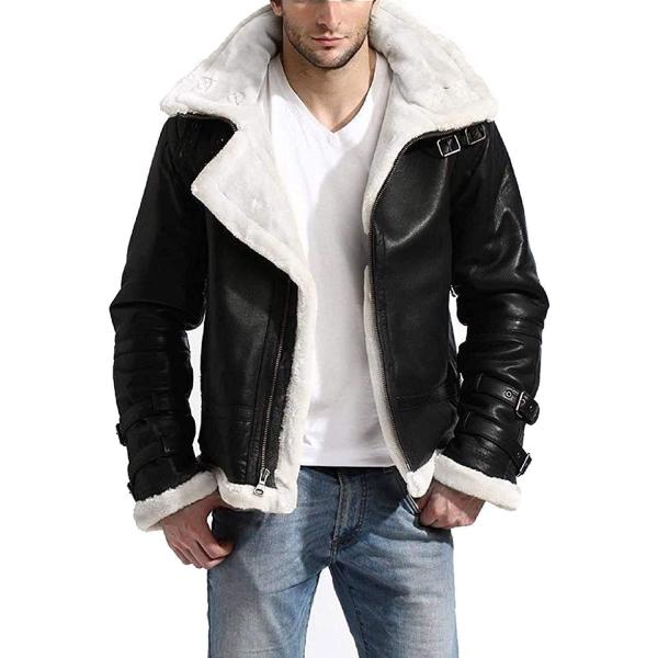 【並行輸入品】III Fashions Mens B3 White Fur Shearling Pi...