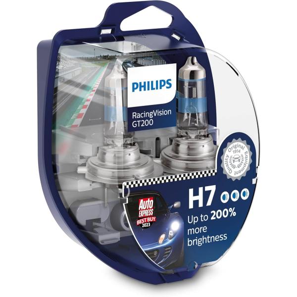 Philips RacingVision GT200 H7 ヘッドライト電球 (ツイン) 12972...