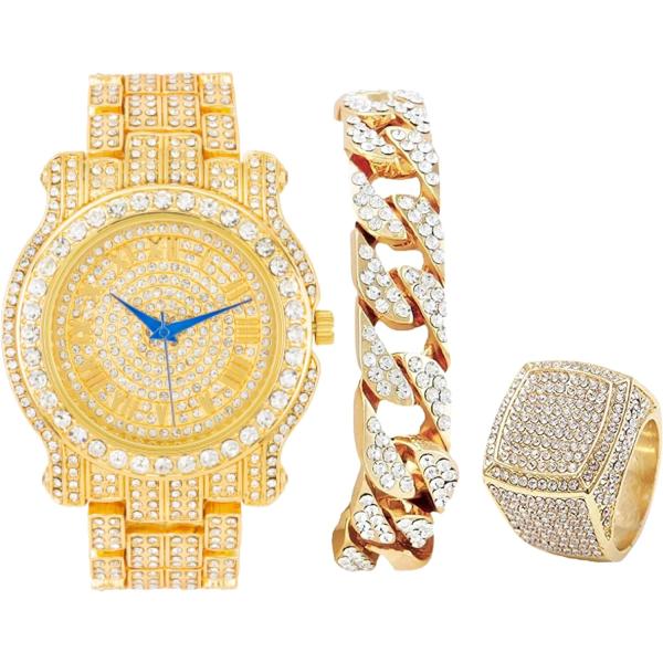 【並行輸入品】Charles Raymond Bling-ed Out ラウンドラグジュアリーメンズ...