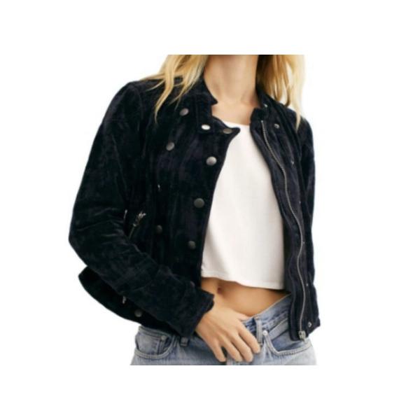 FREE PEOPLE Womens Black Zip Up Jacket Size XS 並行輸...