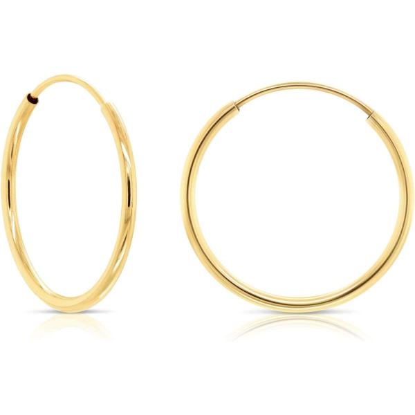 【並行輸入品】14K エンドレスフープイヤリング　