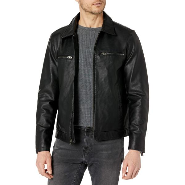 【並行輸入品】Levi's Men's Faux Leather Laydown Collar Ra...