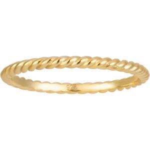 【並行輸入品】LEMON GRASS Minimalist Twist Ring for Stack...
