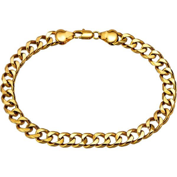 【並行輸入品】kelistom ゴールドキューバリンクアンクレットブレスレット レディース メンズ ...