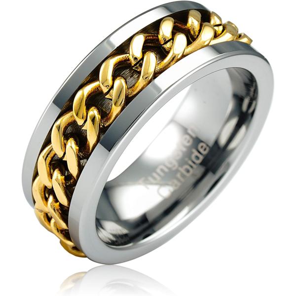 【並行輸入品】100S JEWELRY Spinner Cuban Link Chain Tungs...