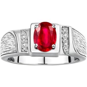 【並行輸入品】Rylos 14K White Gold Classic 8X6MM Oval Rub...