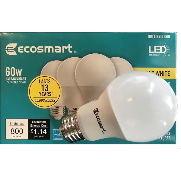 LED TECHNOLOGY EcoSmart 60-Watt Equivalent A19 Dim...