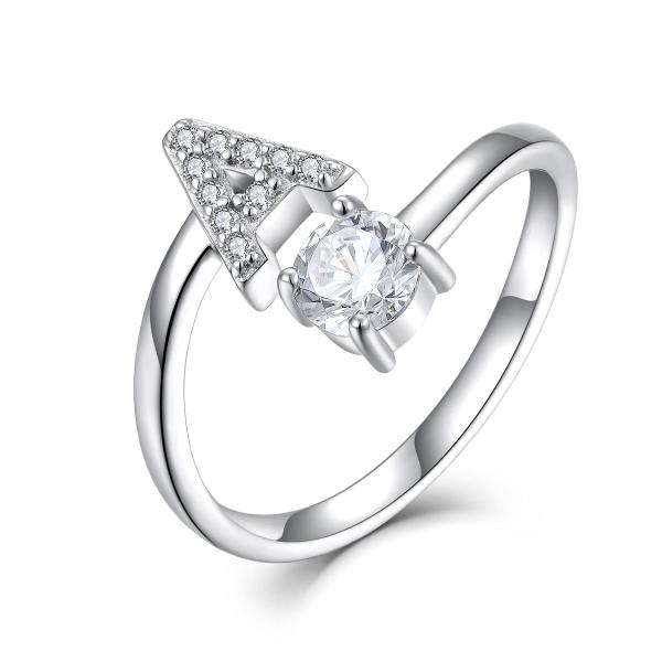 【並行輸入品】STARCHENIE イニシャルリング レディース 925スターリングシルバー A~Z...