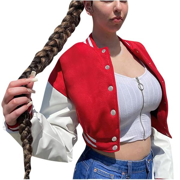 【並行輸入品】tuduoms Women's Cropped Bomber Jacket, Teen...