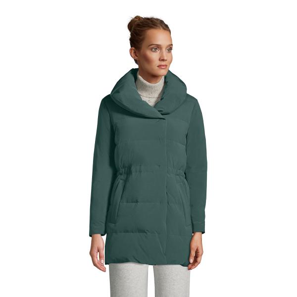 【並行輸入品】Lands' End Womens Stretch Quilted Wrap Down...