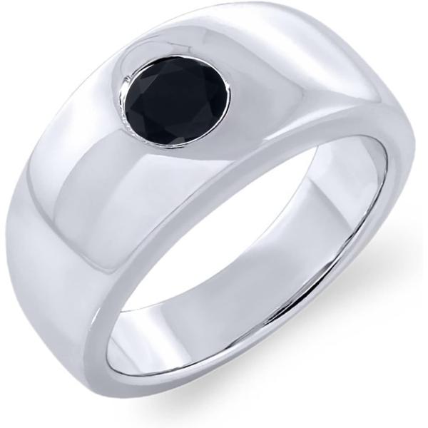 【並行輸入品】[Gem Stone King] 0.80カラット 天然 オニキス 指輪 リング メン...