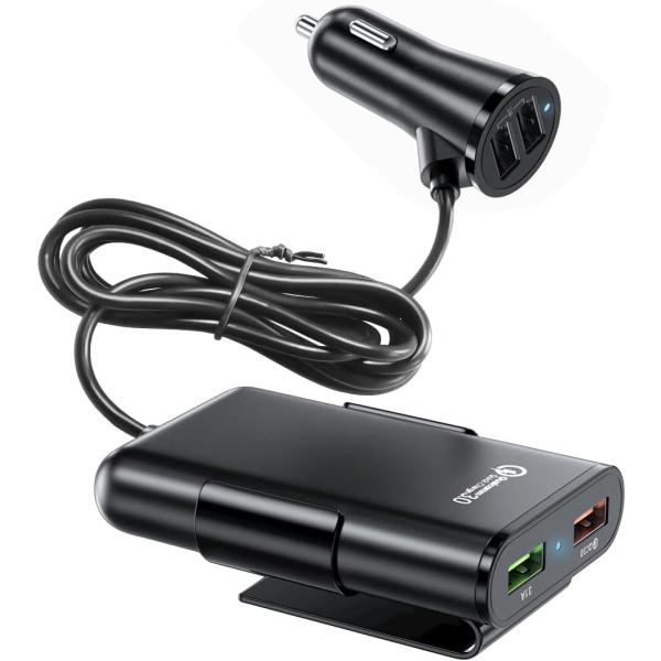 【並行輸入品】4 Multi Ports Car Charger  QC 3.0 Front/Bac...