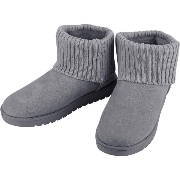 【並行輸入品】女性用スノーブーツ スエード ミッドカーフ ブーツシューズ ウールショートプラッシュ ...