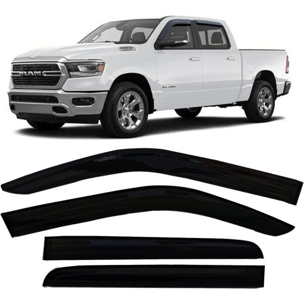 【並行輸入品】サンレインガード ベントシェード サイドウィンドウバイザー 2019-2021 Ram...