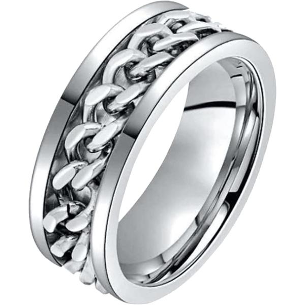 【並行輸入品】Dorocki Chain Rotation Ring Men's Stainless...