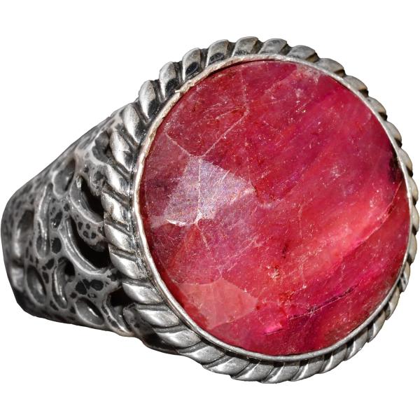 【並行輸入品】Real Ruby Genuine Gemstone Ring  19.20 Cara...