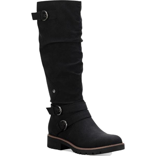 Sun + Stone Womens Brinley Faux Leather Knee-High ...