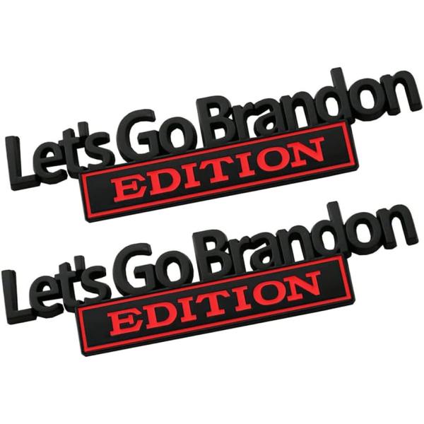 VARGTR 2 PCS Let&apos;s Go Brandon Edition Decal Metal ...