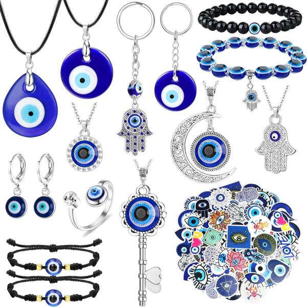 【並行輸入品】YADOCA 12/15Pcs Evil Eye Necklace for Women...