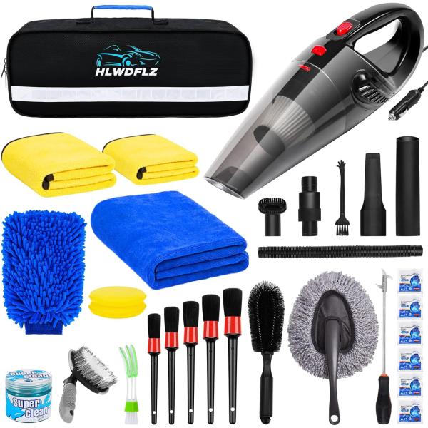 【並行輸入品】HLWDFLZ 30PCS Car Wash Cleaning Kit - High ...