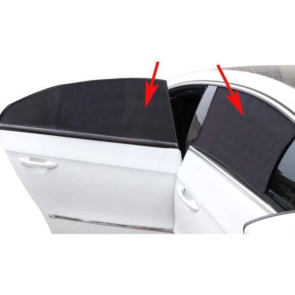 【並行輸入品】車用ウィンドウサンシェード 2枚 2層デザイン カーリアウィンドウ 通気性サンシェード...