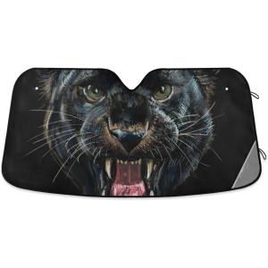 【並行輸入品】Roaring Black Panther Windshield Sunshade f...