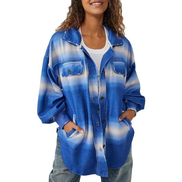 【並行輸入品】Free People Printed Ruby Jacket Deep Sea Co...