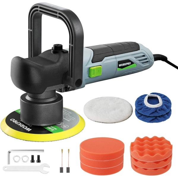【並行輸入品】WORKPRO 車用バッファーポリッシャーキット 6インチ 6400RPM デュアルア...