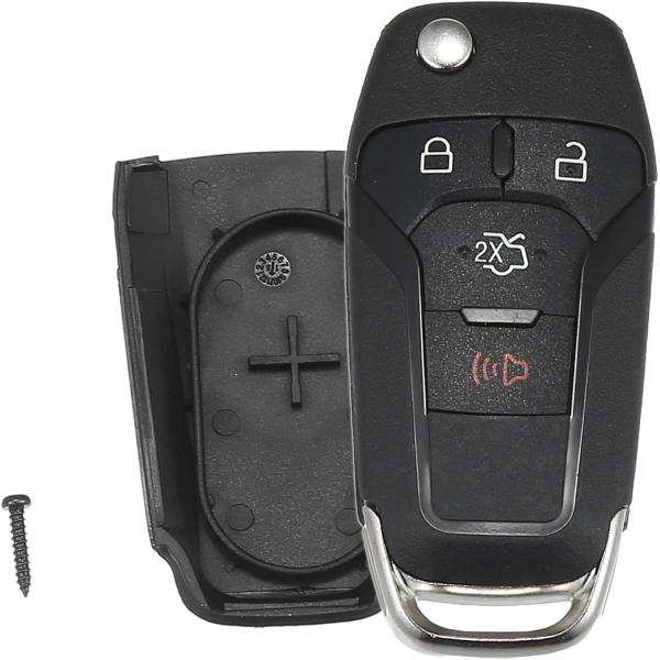 【並行輸入品】X AUTOHAUX 4 Button Smart Key Fob Case Keyl...
