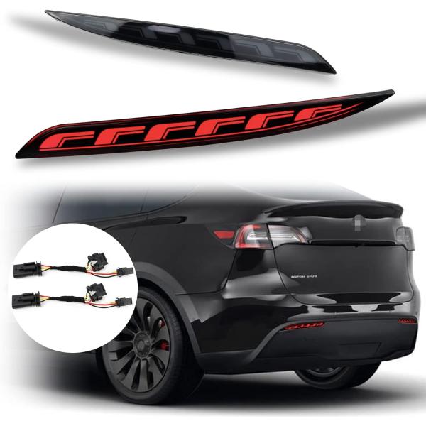 【並行輸入品】PGTOPONE スモークハウジング レッドLED リアバンパーリフレクター フォグブ...