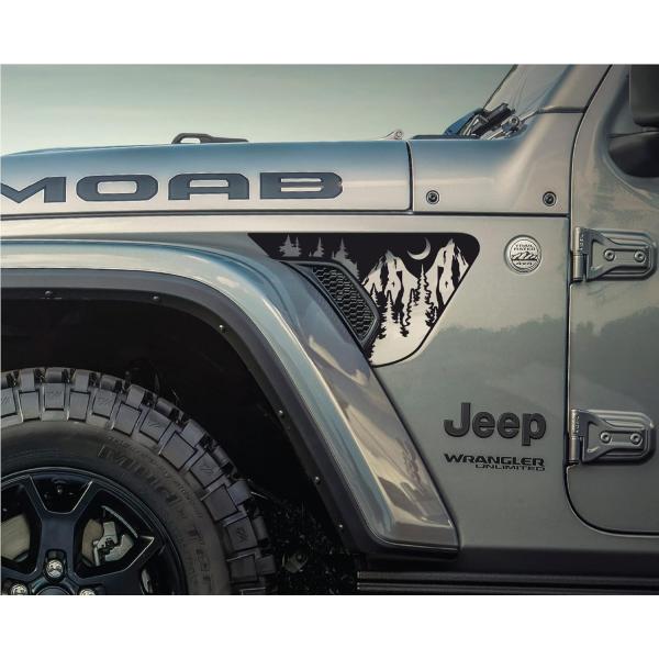 【並行輸入品】AnyStickerYouWant - Mountain Trees Moon Fen...