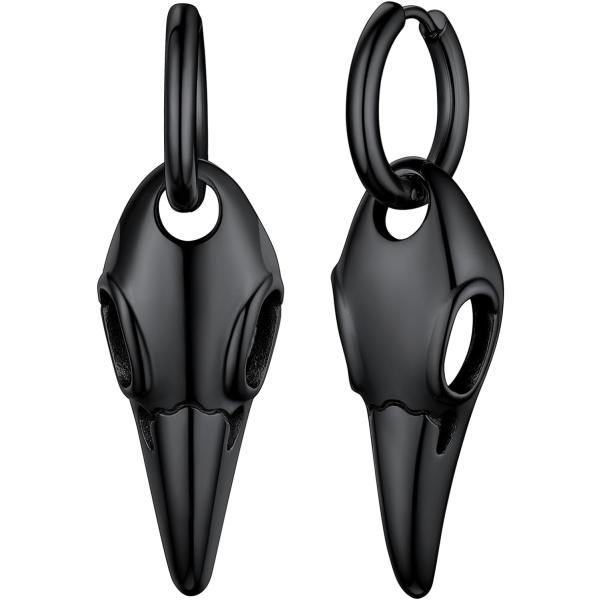【並行輸入品】FaithHeart レイヴンスタッドイヤリング ステンレススチール パンク ゴシック...