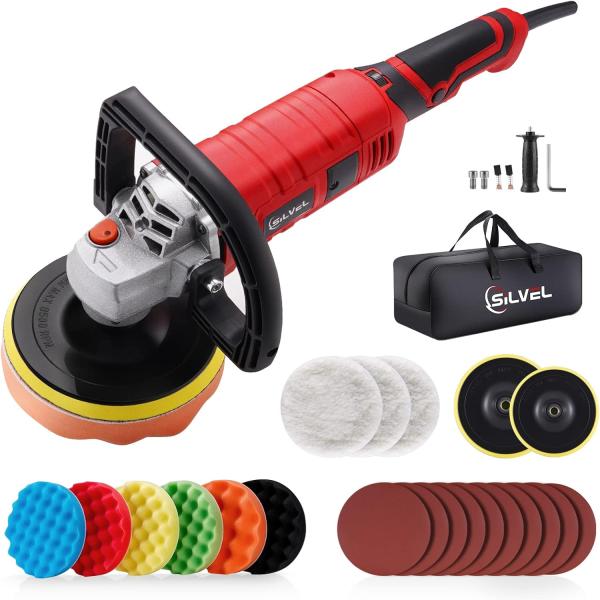 【並行輸入品】SILVEL Buffer Polisher  1600W 7 Inch/6 Inch...
