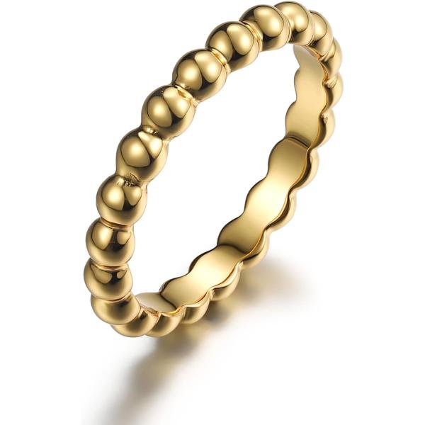 【並行輸入品】Aurelia Mae 18Kゴールドメッキ ボールドビーズリング | ビッグビーズ ...