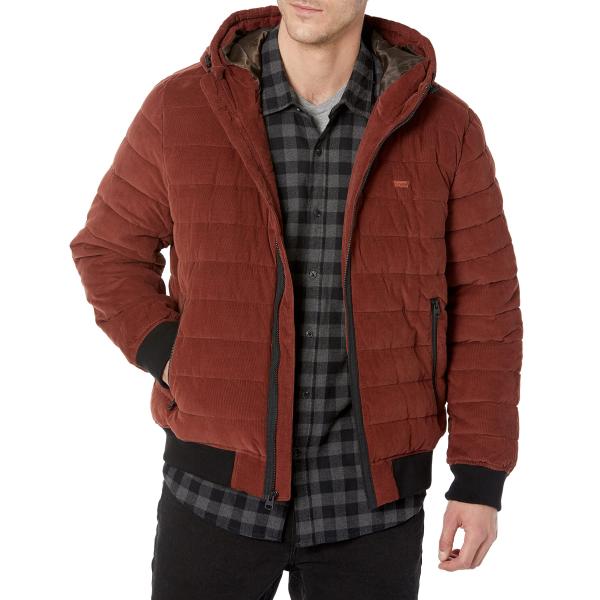 【並行輸入品】Levi's Men's Quilted Bomber Jacket, Rust Co...