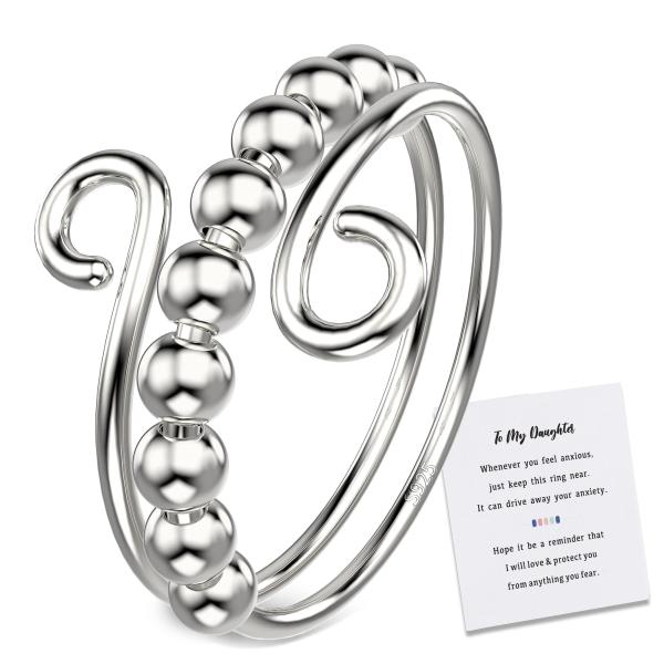 【並行輸入品】SOWORTH フィジェットリング スターリングシルバー レディース 不安リング お母...