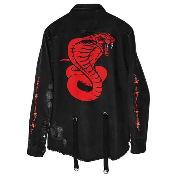 【並行輸入品】baskuwish Denim Jacket For Men,Men's Skull/...