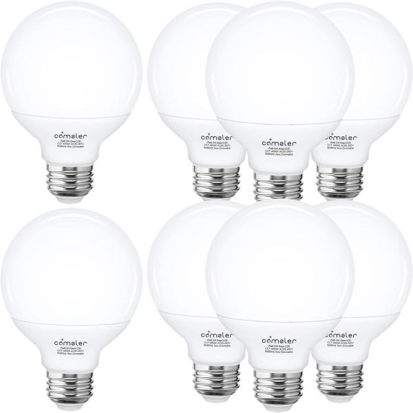 comzler 8 Pack Bathroom Light Bulbs 5000K Daylight...