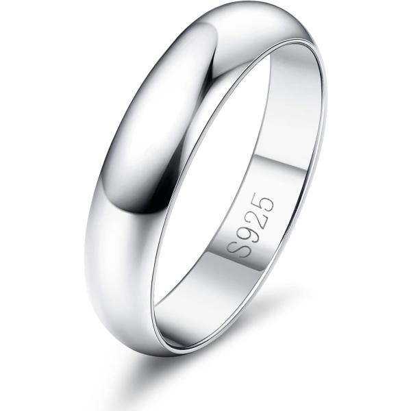 【並行輸入品】Diamday 4mm S925 Sterling Rings Silver for ...