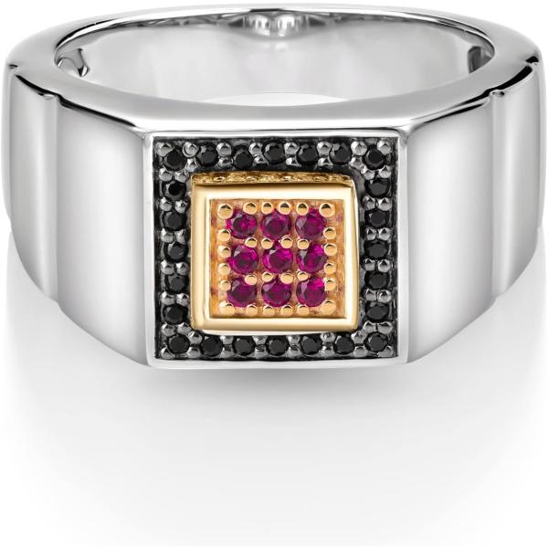 【並行輸入品】[Gem Stone King] 0.26カラット シンセティック ルビー 指輪 リン...