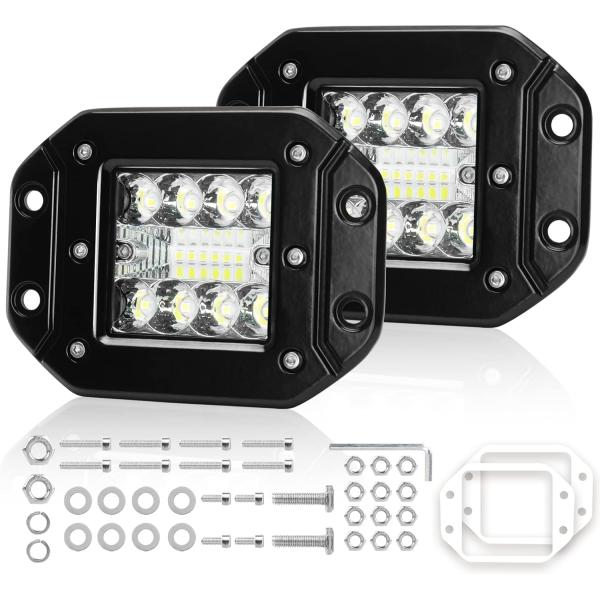 【並行輸入品】CAMIY 4インチ フラッシュマウント LEDポッド　