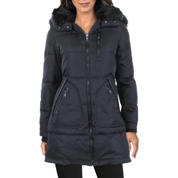 Vince Camuto Womens Heavy Midi Down Coat Black XS ...