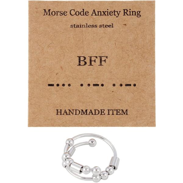 【並行輸入品】Caiyao ステンレススチール モールスコード 不安 スピナーリング 親友 男性 女...